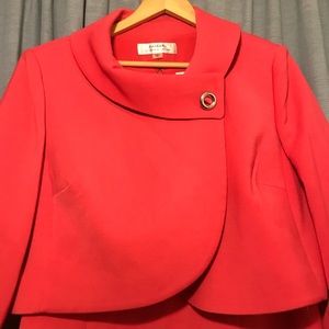 Coral pink dress with jacket